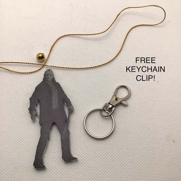 Killer Jason Horror Movie Car Hanging Pendant Ornament Bag Keychain Charm - Picture 10 of 12